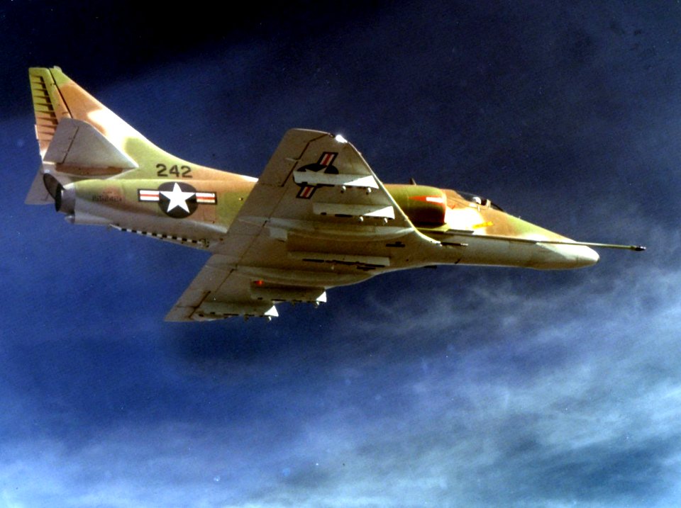 First A-4H Skyhawk in flight c1967
