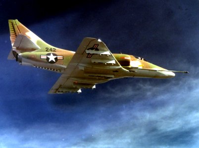 First A-4H Skyhawk in flight c1967