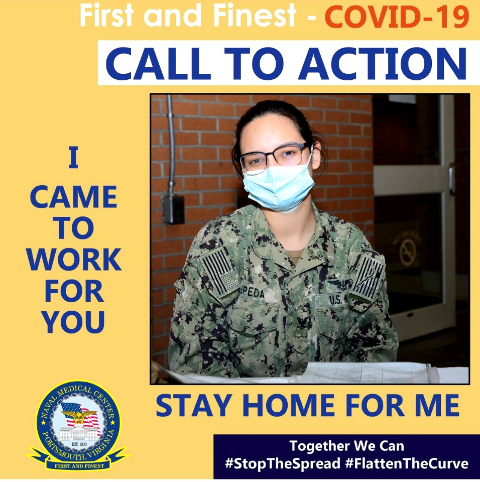 First and Finest - COVID-19 Call to Action. I Came to Work for You. Stay Home for Me. 20-0081-1337 (49942315447)