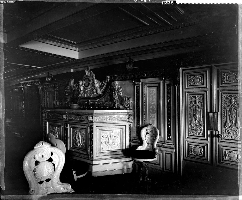 First Class Dining Saloon on the 'Rome' (1881) RMG G10511