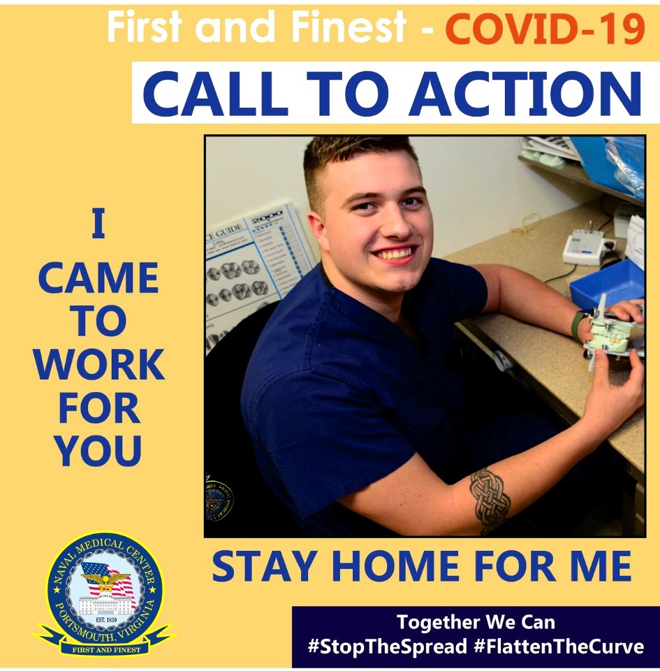First and Finest - COVID-19 Call to Action. I Came to Work for You. Stay Home for Me. 20-0081-1331 (49941500338)