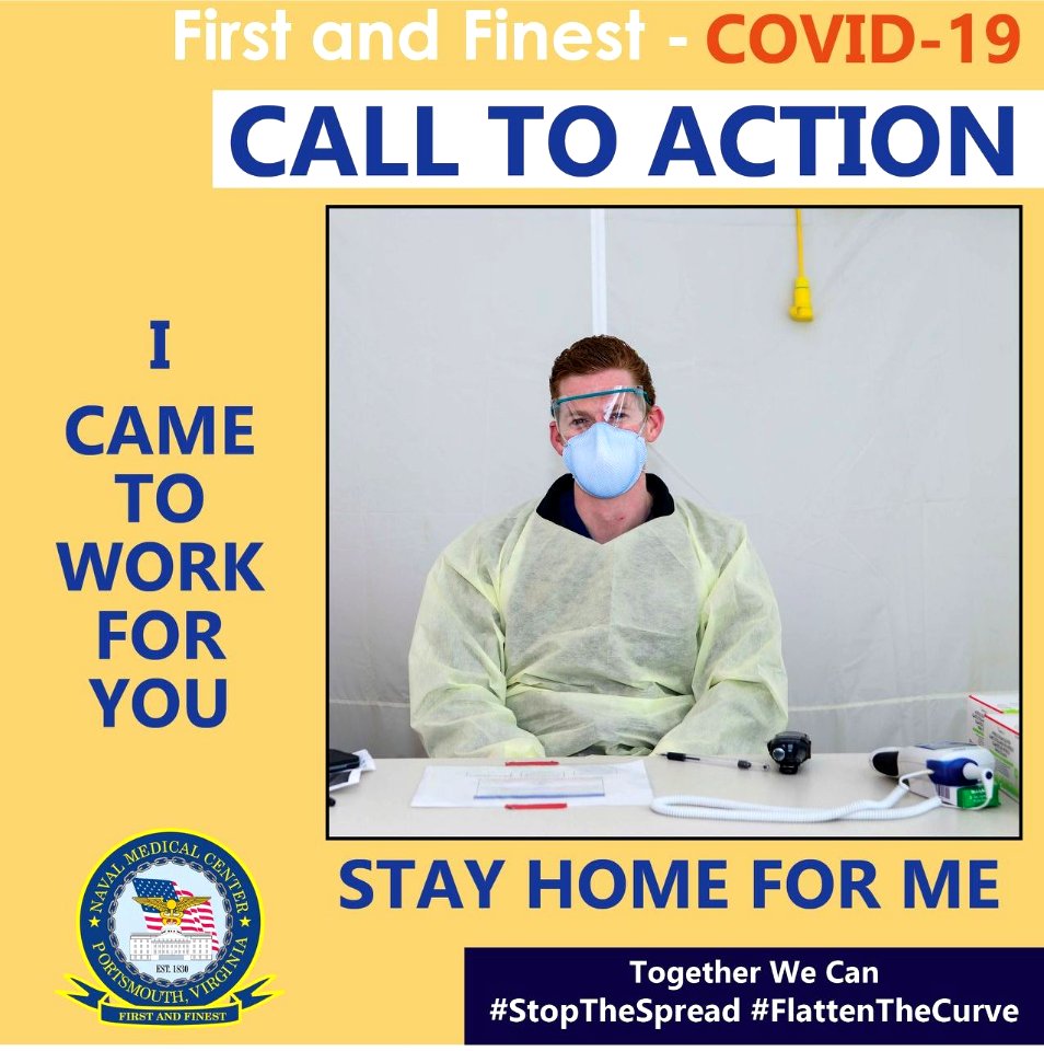 First and Finest - COVID-19 Call to Action. I Came to Work for You. Stay Home for Me. 20-0081-1335 (49942315472)