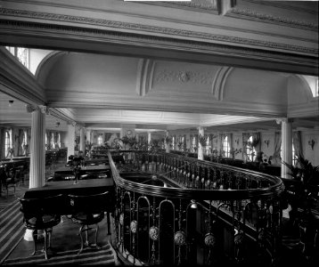 First Class Dining Saloon on the 'Ciudad de Buenos Aires' (1914) RMG G10969