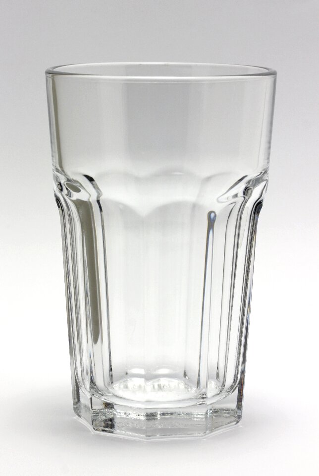 Clear crystal water glass