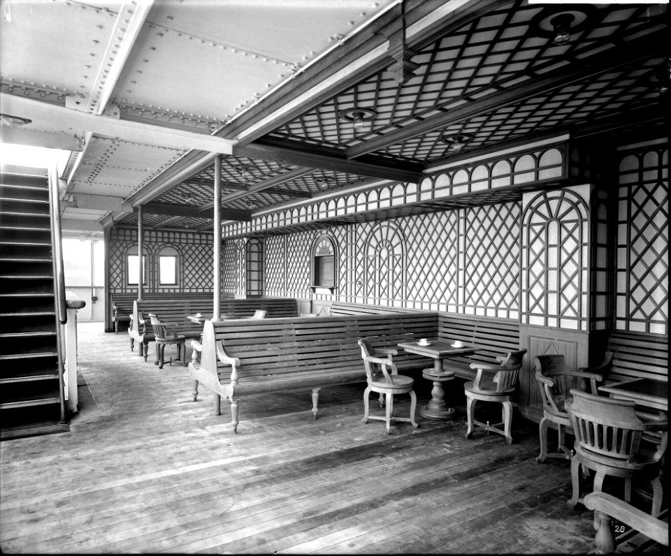 First Class Verandah Café on the 'Orduna' (1914) RMG G10773