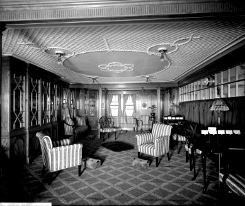 First Class Library on the 'Balmoral Castle' (1910) RMG G10624 photo