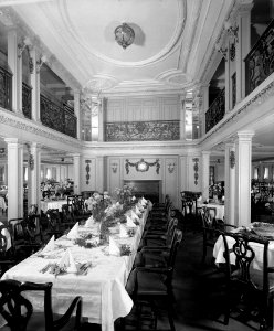 First Class Dining Saloon on the 'Empress of Asia' (1913) RMG G10714