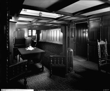 First Class Smoking Room on the 'Highland Brae' (1910) RMG G10625