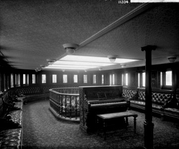 First Class Music Room on the 'Rome' (1881) RMG G10507