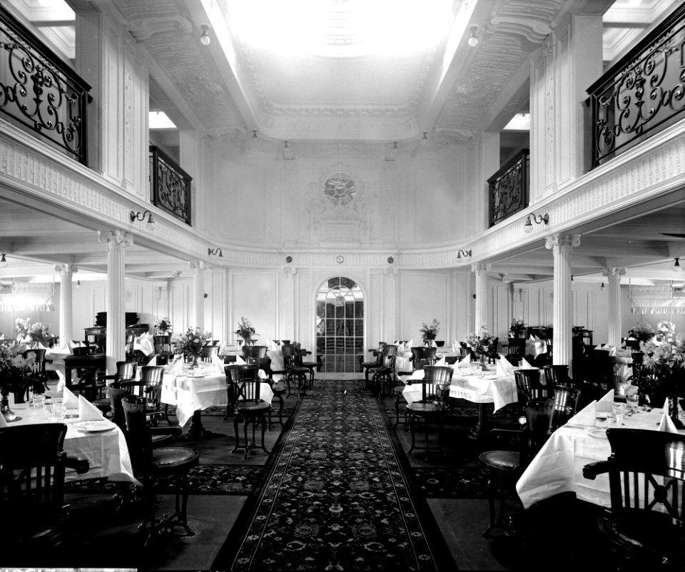 First Class Dining Saloon on the 'Orama' (1911) RMG G10660