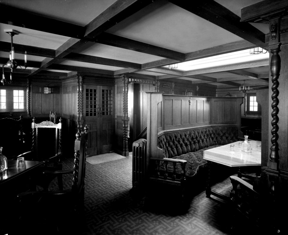 First Class Smoking Room on the 'Highland Loch' (1911) RMG G10632
