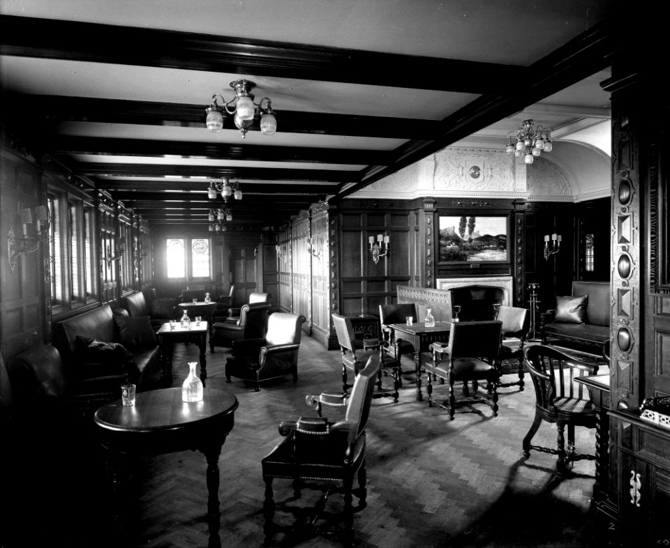 First Class Smoking Room on the 'Orduna' (1914) RMG G10756