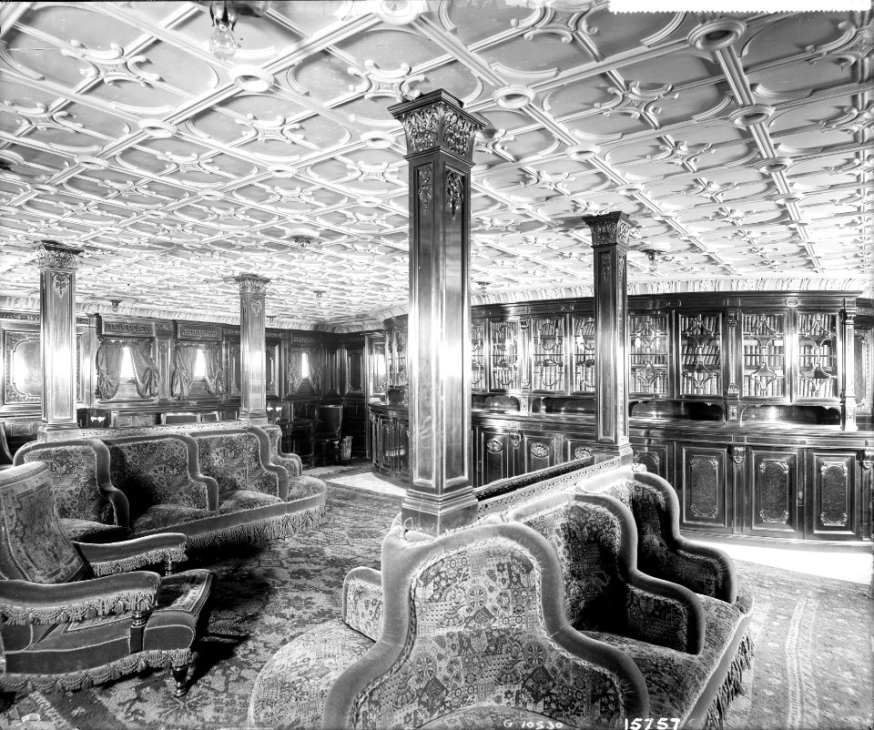 First Class Library on the 'Lucania' (1893) RMG G10530