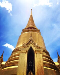 Thailand big palace jade buddha temple photo