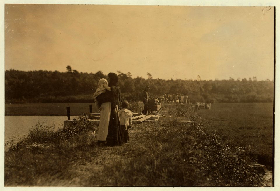 Going to work. The manager said, 'We have 150 workers beside the kids.' LOC nclc.00158