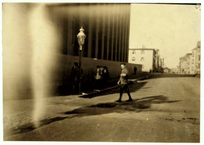 Going into the Butler Mills at 6-50 A.M. All went into work at North Gate beside office. Sixs (i.e., six) seemed under 14.) Witness R.K. Conant LOC nclc.02215