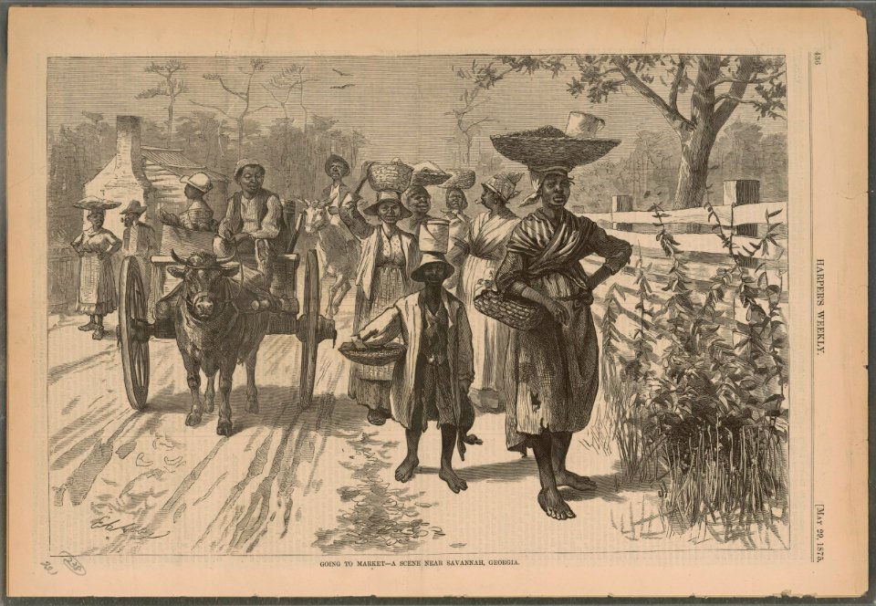 Going to market-a scene near Savannah, Georgia - E.A. Abbey. LCCN90716806