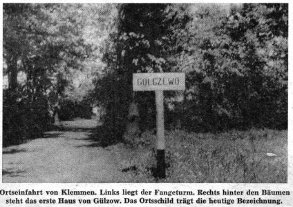 Golczewo 1966 - wjazd od Kłębów