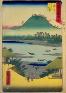 GojūSanTsugi-MeishoZu'e, Kanbara by Hiroshige
