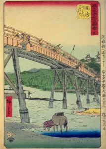 GojūSanTsugi-MeishoZu'e, Okazaki by Hiroshige
