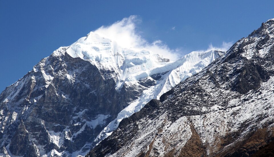 Panoramic nature glacier photo