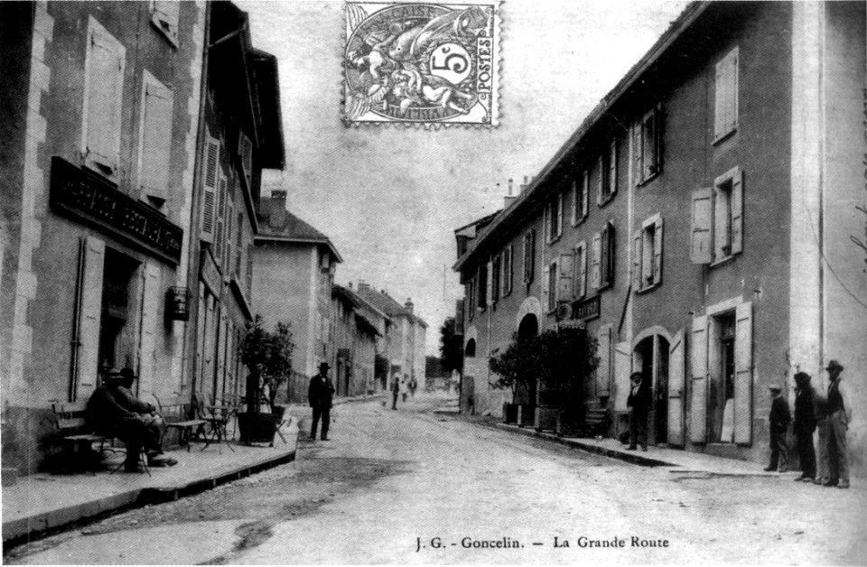 Goncelin, la Grande Route en 1906, p 92 de L'Isère les 533 communes