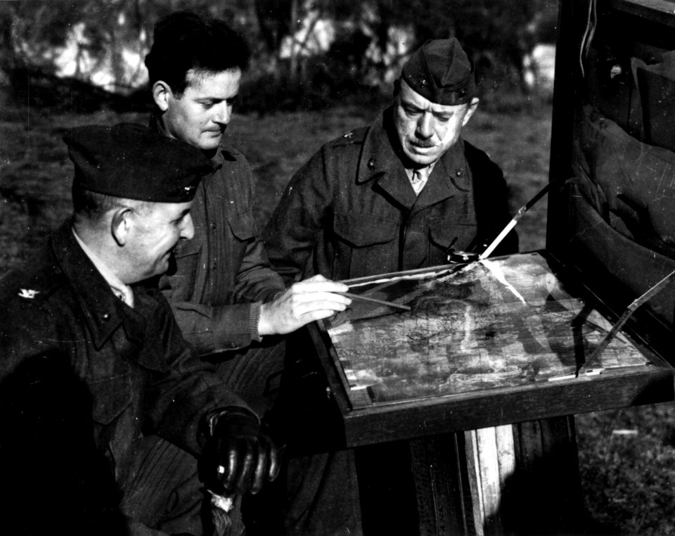Gordon Donald Gayle with William H. Rupertus and John T. Selden, 1943