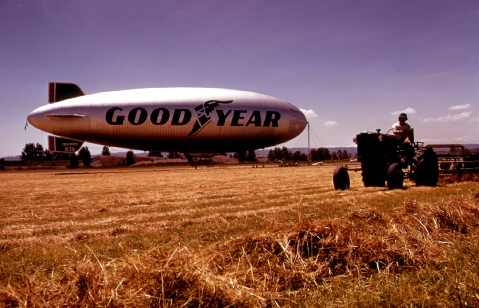 Goodyear N3A blimp in June 1973