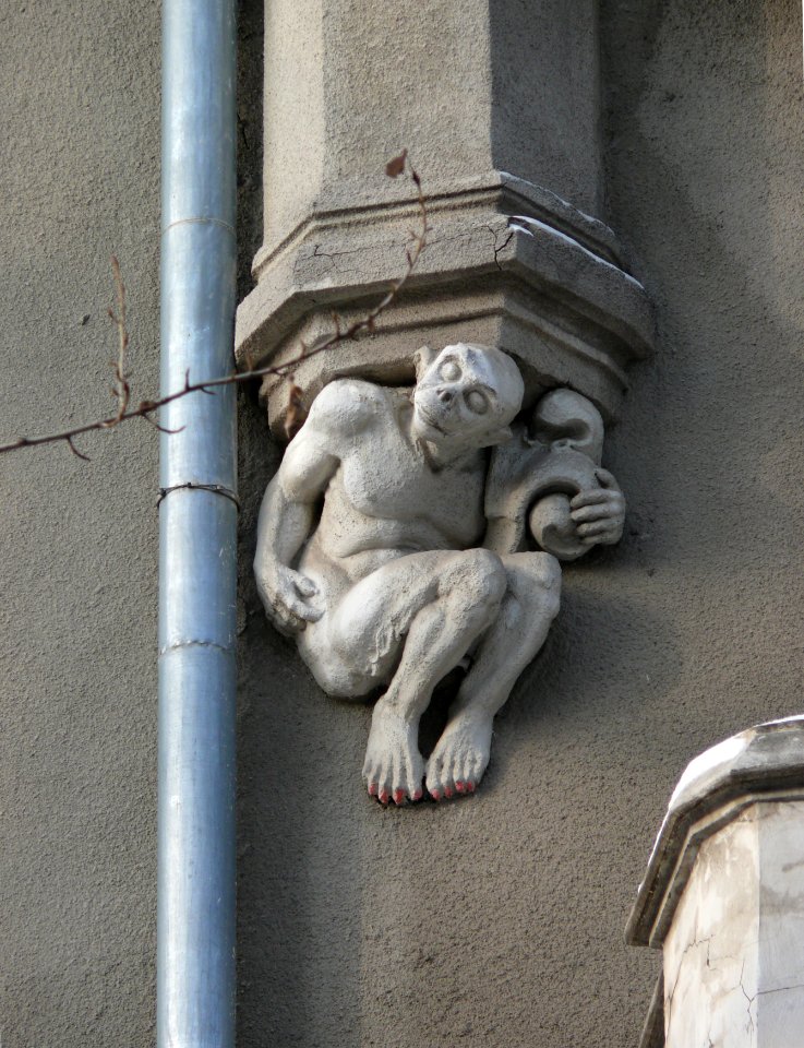 Gorlum Sculpture l 1914 House with Chimeras Kharkov