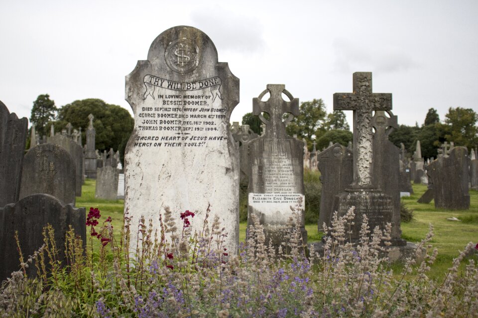 Cemetery tombstone celtic
