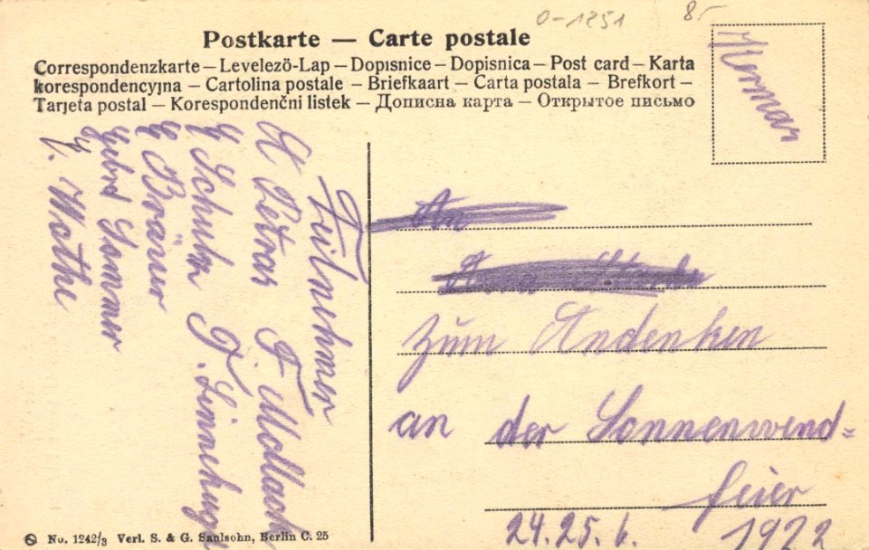 Gosen, Brandenburg - Schillerwarte auf den Gosener Bergen (back) (Zeno Ansichtskarten)