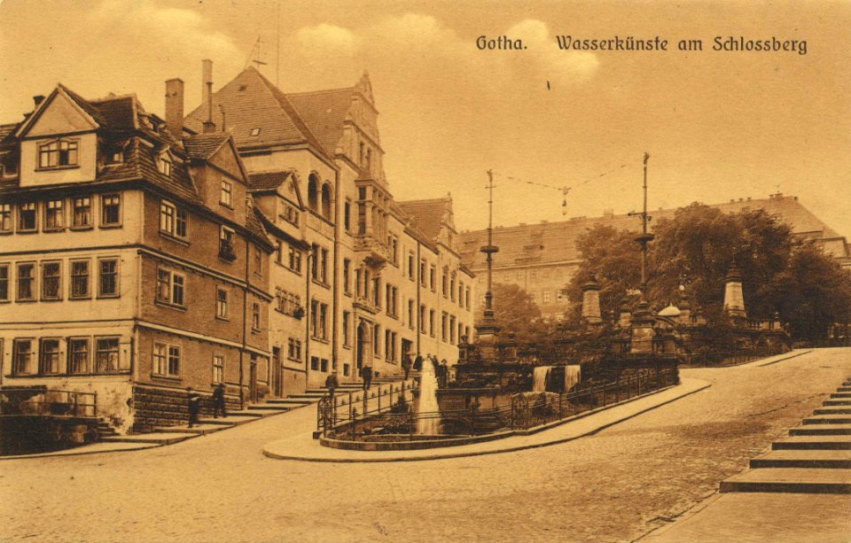 Gotha, Thüringen - Wasserkünste am Schlossberg (4) (Zeno Ansichtskarten)