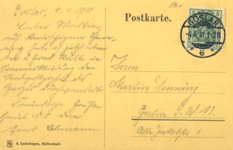 Goslar, Niedersachsen - Marktstraße (back) (Zeno Ansichtskarten)