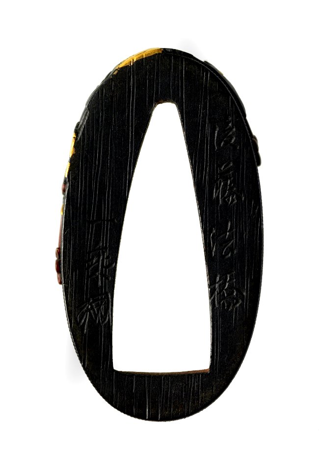 Gotô Ichijô - Fuchi with Hollyhocks - Walters 5112593A - Mark A