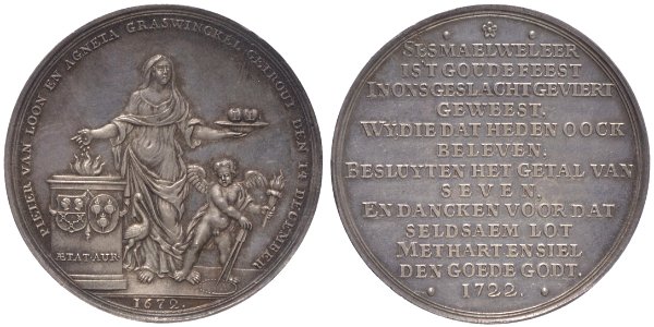 Gouden huwelijk van Pieter van Loon en Agneta Graswinkel, objectnr PA 732