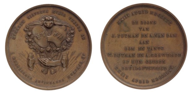 Gouden huwelijk van W. Putman en A. Rosweijde, objectnr PA 1627