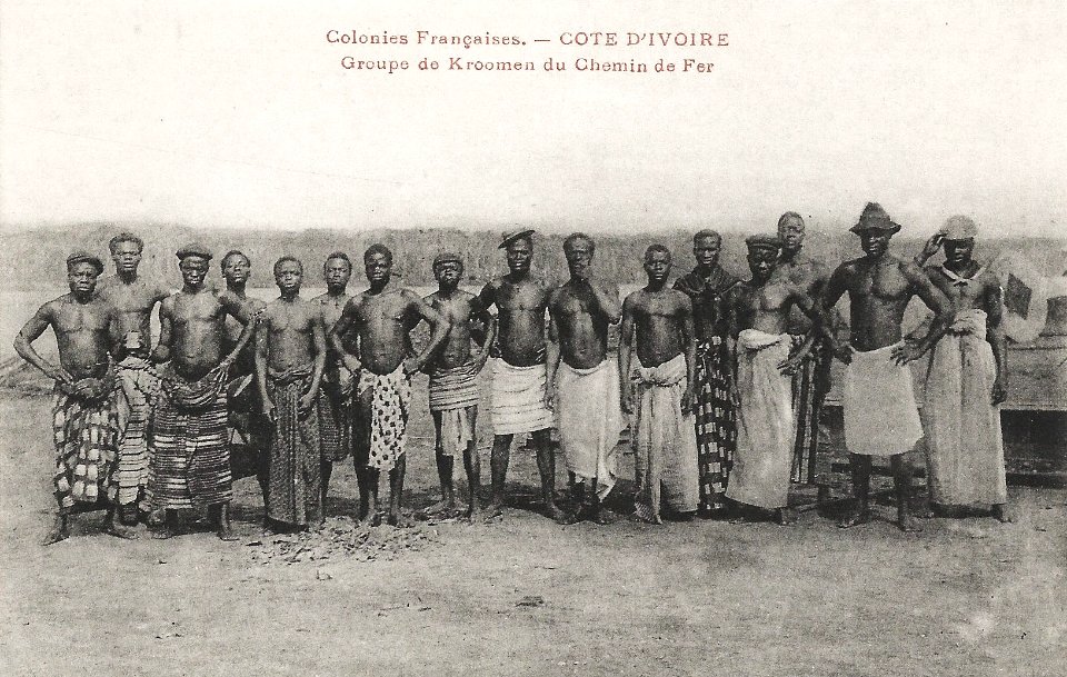 Goupe de Kroomen du chemin de fer (Côte d'Ivoire)