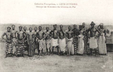 Goupe de Kroomen du chemin de fer (Côte d'Ivoire)