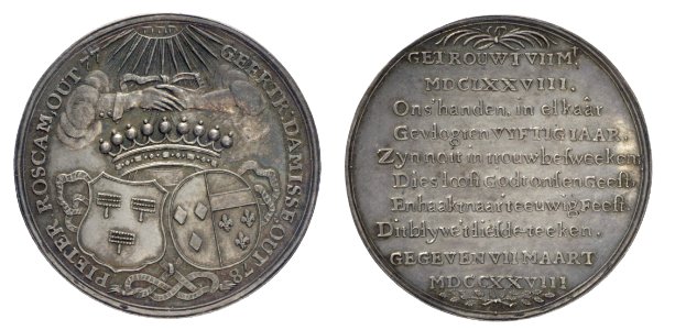 Gouden huwelijk van Pieter Roscam en Geertr. Damisse, objectnr PA 1589