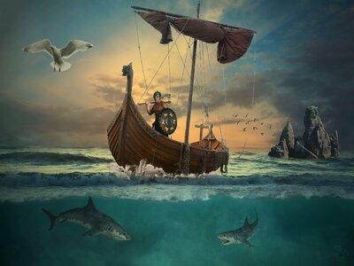 Vikings island boat