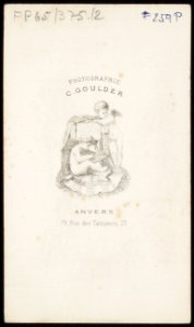 Goulder, Charles - carte de visite, achterzijde (P 1965 0375 0002)