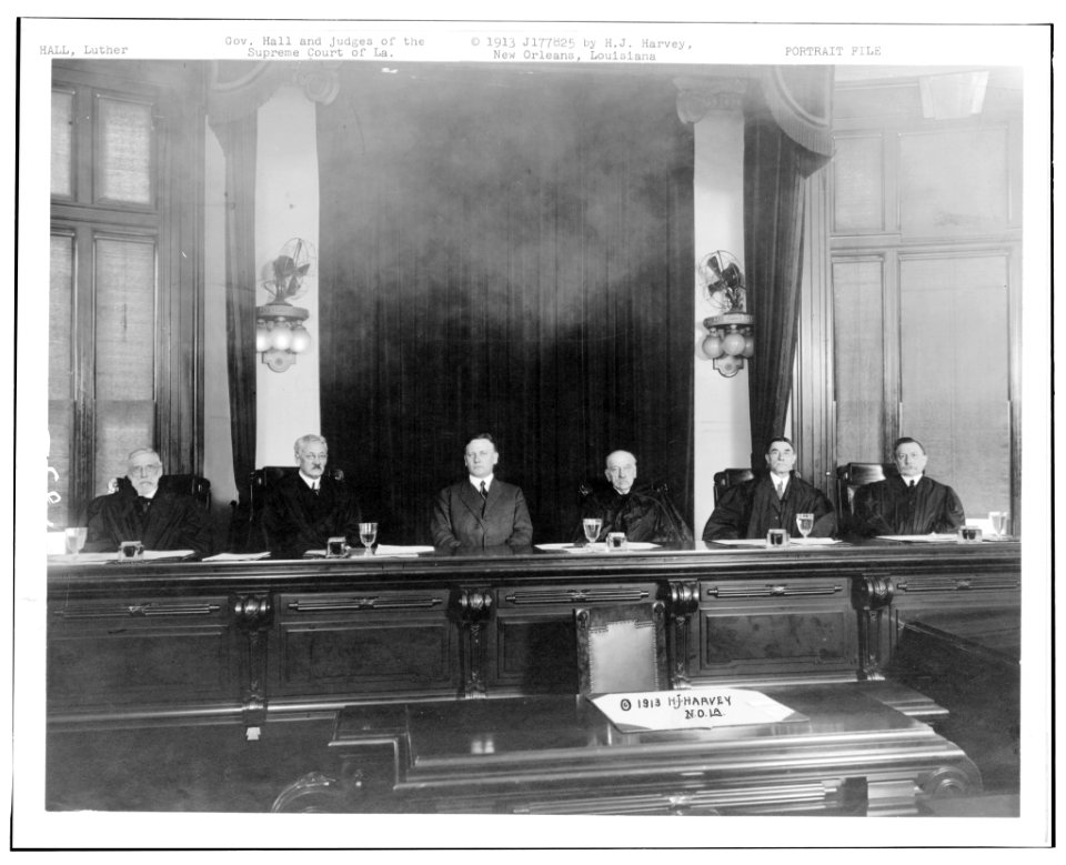 Gov. Hall and judges of the Supreme Court of La. LCCN2004674411