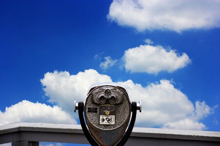 Lookout coins telescope distant view photo