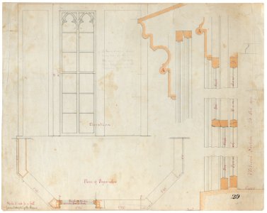 Government Hospital for the Insane (Saint Elizabeths Hospital), Washington, D.C. Center Building. Bay window. Elevation, plan, and details LCCN2016649927