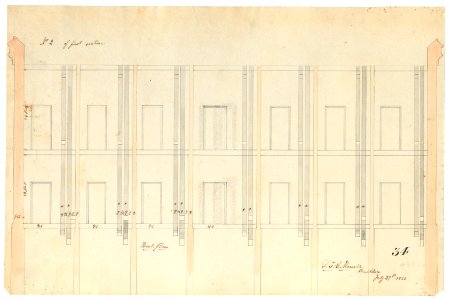 Government Hospital for the Insane (Saint Elizabeths Hospital), Washington, D.C. Center Building. Section showing heat flues (No. 2 of first section)) - S. T. G. Morsell, Builder, July LCCN2013648652