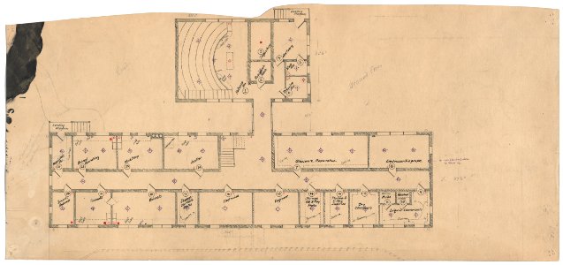 Government Hospital for the Insane (Saint Elizabeths Hospital), Washington, D.C. Laboratory building. Ground floor plan including autopsy theater and electrocardiograph room LCCN2016649930