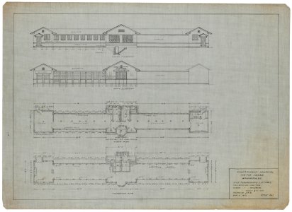 Government Hospital for the Insane (Saint Elizabeths Hospital), Washington, D.C. Tuberculosis Cottages (i.e., sanatorium dormitories). Elevations and plans LCCN2016649929