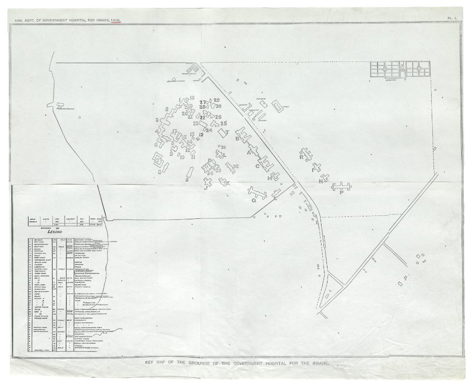 Government Hospital for the Insane (Saint Elizabeths Hospital), Washington, D.C. Site plan LCCN2013648650