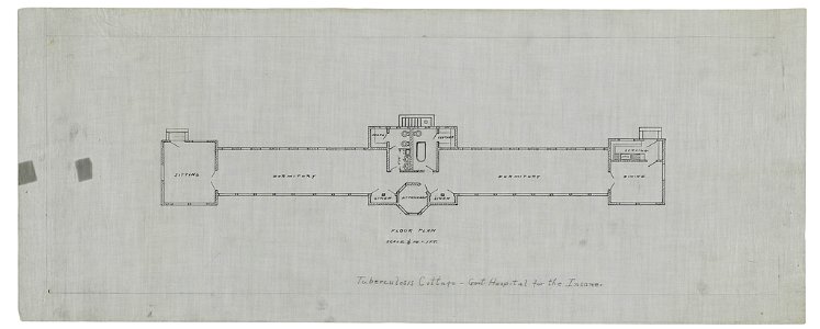 Government Hospital for the Insane (Saint Elizabeths Hospital), Washington, D.C. Tuberculosis cottage. Floor plan LCCN2013648655