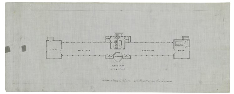 Government Hospital for the Insane (Saint Elizabeths Hospital), Washington, D.C. Tuberculosis cottage. Floor plan LCCN2013648655